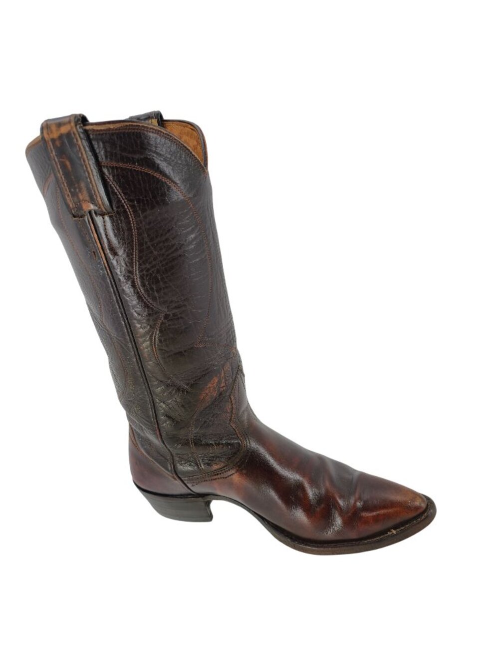 Vintage 1960s Nocona Cowgirl Boots Womens 5.5C Brown Leather Cowboy Western USA